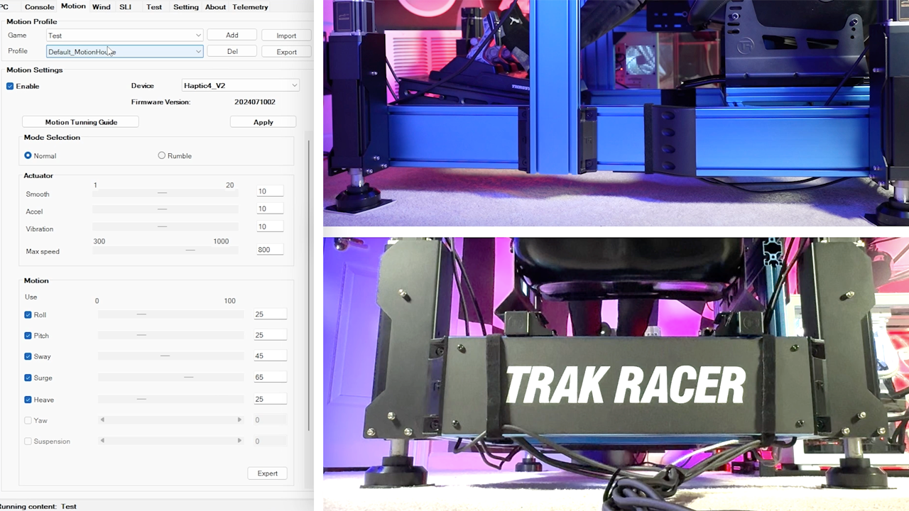  MotionHouse Haptic4 Setup Process 