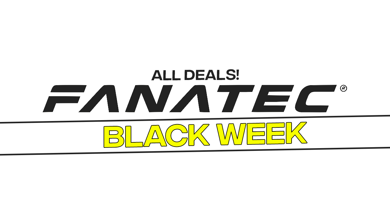 Sim racing Black Friday deals highlight: Fanatec wheel bases, cockpits, and steering wheels on sale.