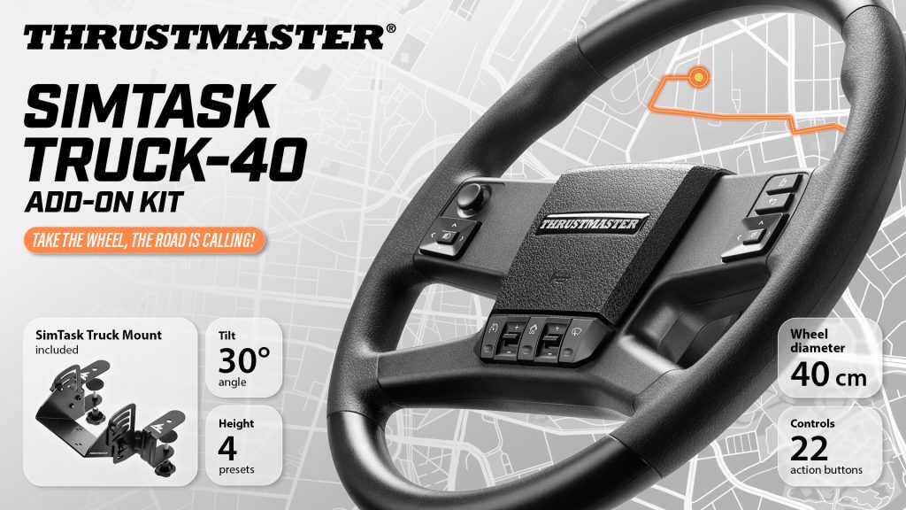 Thrustmaster Reveals SimTask Truck-40 Add-On Kit for Truck Simulation